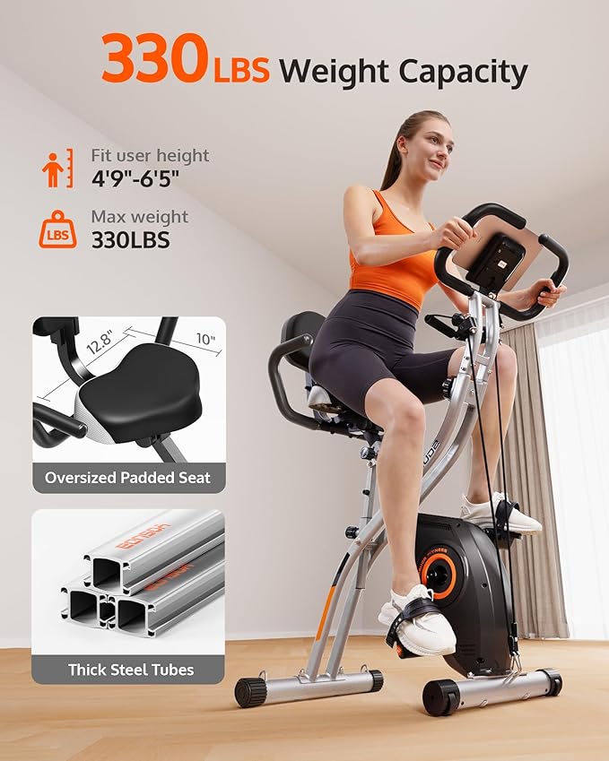 YOSUDA Folding Exercise Bike - Foldable Stationary Bike for Home Gym Workout-FlexoryFit