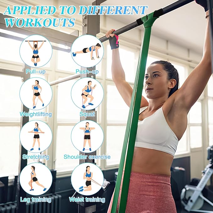 Resistance Bands Set, Pull Up Assistance Bands Pull Up Bands Exercise Bands for Men Women, Workout Bands for Working Out, Muscle Strength Training, Body Stretching-FlexoryFit