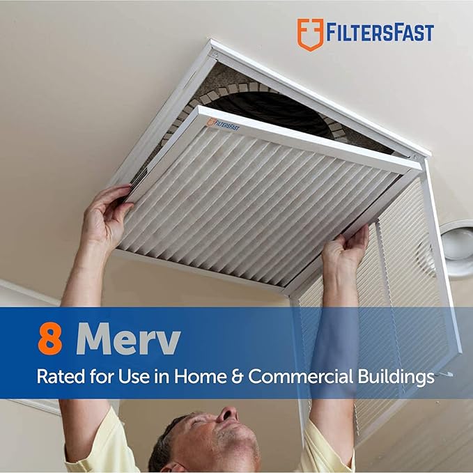 Filters Fast Compatible Replacement for Honeywell 20x20x5 Air Filter MERV 8 FC100A1011 Pleated AC Furnace, Actual Size: 19.75 x 19.875 x 4.375, 2-Pack