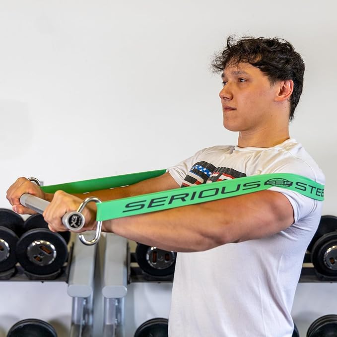 Serious Steel Fitness 37" Resistance Training Bands (Portable Exercise Band System Training Bands- Great for Individuals Looking for Tension Throughout The Exercise)-FlexoryFit