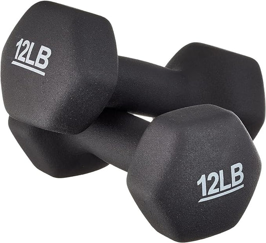 Amazon Basics Neoprene Dumbbell Hand Weights for Exercise and Muscle Toning-FlexoryFit