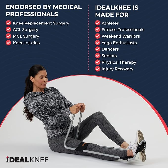 IdealKnee - Advanced Knee Extension & Pain Relief Device - Endorsed by PTs & Surgeons - Ideal for ACL, MCL Recovery, Athletes, Therapy & Rehab-FlexoryFit