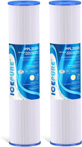 ICEPURE 5 Micron 20" x 4.5" Whole House Pleated Sediment Filter Replacement Cartridge for Well Water, Compatible with ECP5-BB, AP810-2, HDC3001, SPC-45-1005, CP5-BB, ECP1-20BB, S1-20BB,R30-20BB, 2Pack