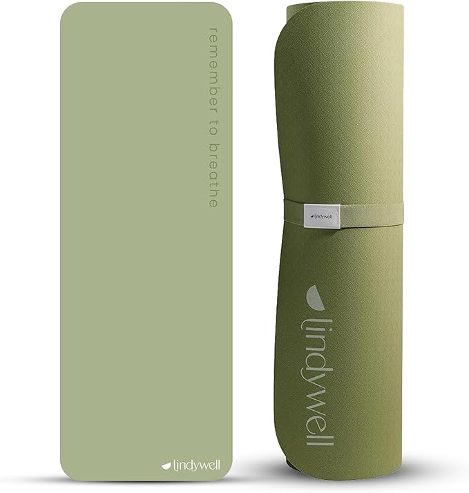 Lindywell Pilates Yoga Workout Mat Non Slip 6mm, 8mm, 10mm Thick - 6ft x 26in-FlexoryFit
