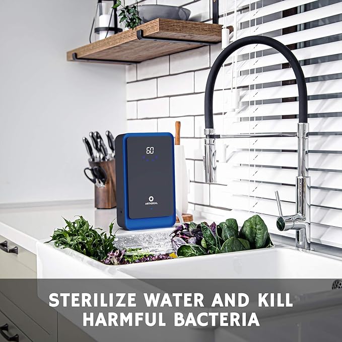 Airthereal AH1000 Portable Ozone Machine for Water and Air - 1000 mg/h, Multipurpose Liquid Ozonator with Negative Ion and Timer