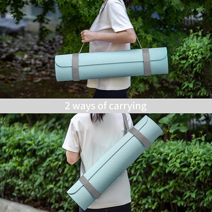 Trilancer Adjustable Yoga Mat Strap With Hook and Loop Closure, Yoga Mat Holder Carrier,and Organizing-Mat Not Included-FlexoryFit