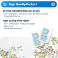 Dry & Dry 2 Gram [6000 Packets] Premium Orange Indicating Silica Gel Packets Desiccants - Food Safe Silica Packets Silica Gel Silica Gel Packets