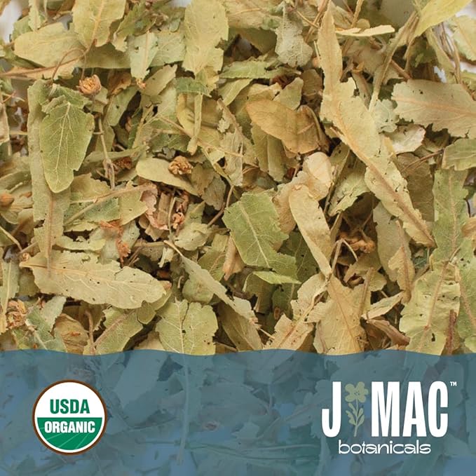 J Mac Botanicals, Organic Linden Leaf and Flower, Whole Leaves and Flowers-FlexoryFit