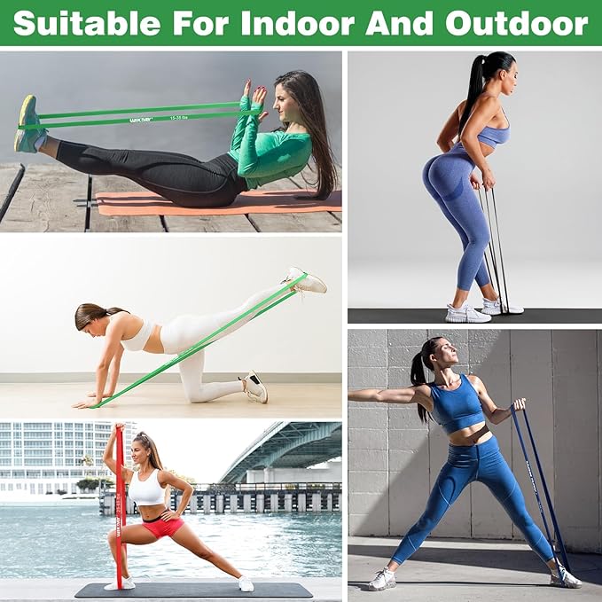 Resistance Bands for Working Out, Exercise Bands, Workout Bands, Pull Up Assistance Bands for Body Stretching Training Physical Therapy Muscle Training for Men & Women-FlexoryFit