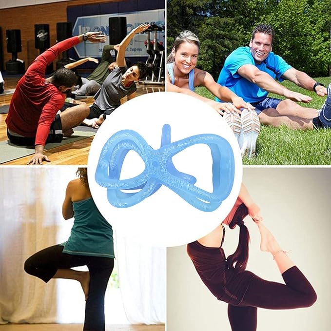7 Ring Stretch Resistance Exercise Band, BetterJonny Workout Bands Yoga Stretching，Foot, Leg and Arm Exerciser for Home or Fitness Center Workout Walking Exercise-FlexoryFit
