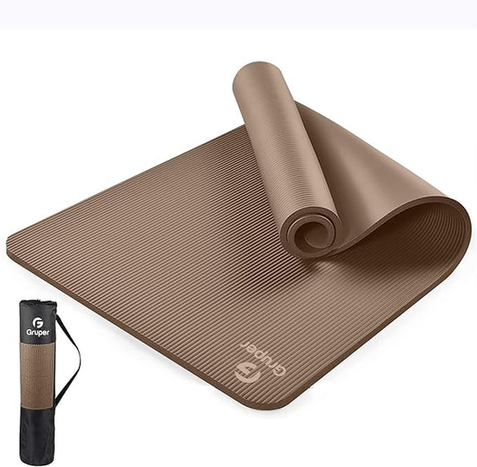 Thick Yoga Mat Non Slip, Large Size 72" L x 32" W x 0.6" TH, Premium Exercise & Fitness Mat with Carrying Strap and Bag, Workout Mats for Home-FlexoryFit