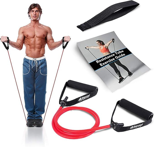 Resistance Bands with Handles and Door Anchor, Gym Resistance Tubes for Strength Training, Exercise Bands for Working Out, Physical Therapy, Home Workouts, Pilates & Crossfit-FlexoryFit
