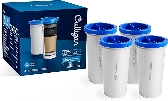 Culligan with ZeroWater Technology Replacement Filter 4-Pack, 5-Stage Advanced by CulliganWater
