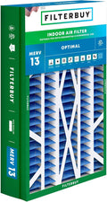 Filterbuy 14.5x27x5 Air Filter MERV 13 Optimal Defense (1-Pack), Pleated HVAC AC Furnace Air Filters for Trane, American Standard, Honeywell, and Accumulair (Actual Size: 14.06 x 26.13 x 4.97 Inches)