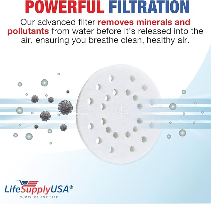 LifeSupplyUSA Humidifier Filter Replacement Anti-Mineral Pad Compatible with Air-O-Swiss Humidifier, AOS A451 S450 (6-Pack)