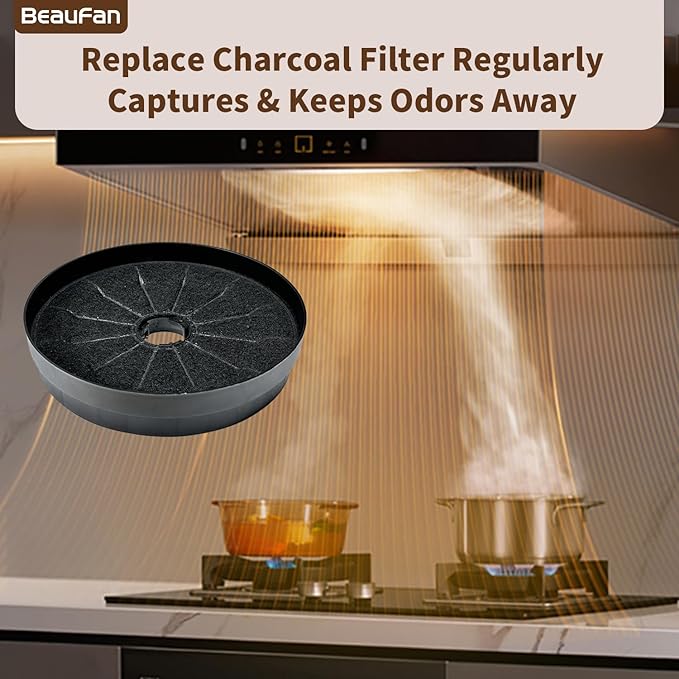 Charcoal Filters Replacement for Hauslane Range Hood Models, Fit CIARRA Range Hood Models CAS75308, CAS75502, CAS75206P, CAS75206, CAS75302, CAB75206P, Part# CACF003, CFI011, CFK1-RS, CFK1-TM