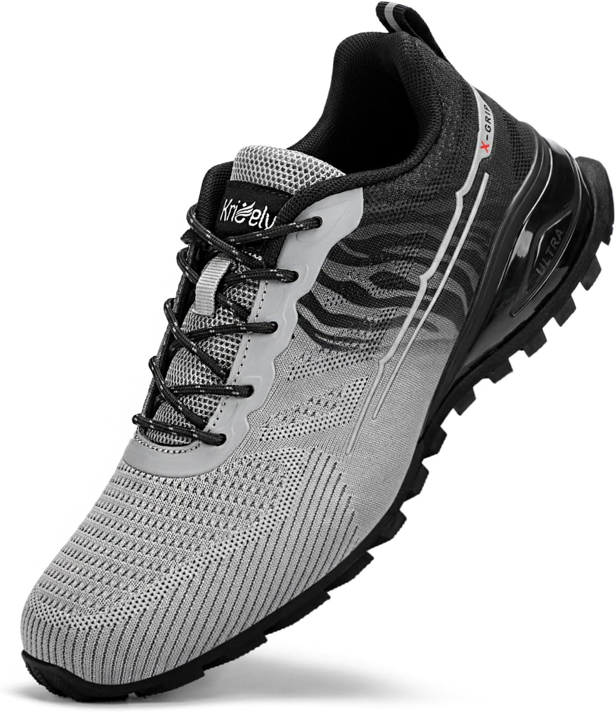 Kricely Men's Trail Running Shoes Fashion Walking Hiking Sneakers for Men Tennis Cross Training Shoe Outdoor Snearker Mens Casual Workout Footwear