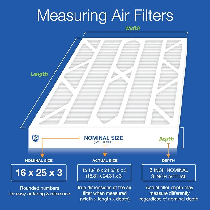 Nordic Pure Air Bear Cub 16x25x3 Air Filter Replacement MERV 13 Plus Carbon 3 - Image 2
