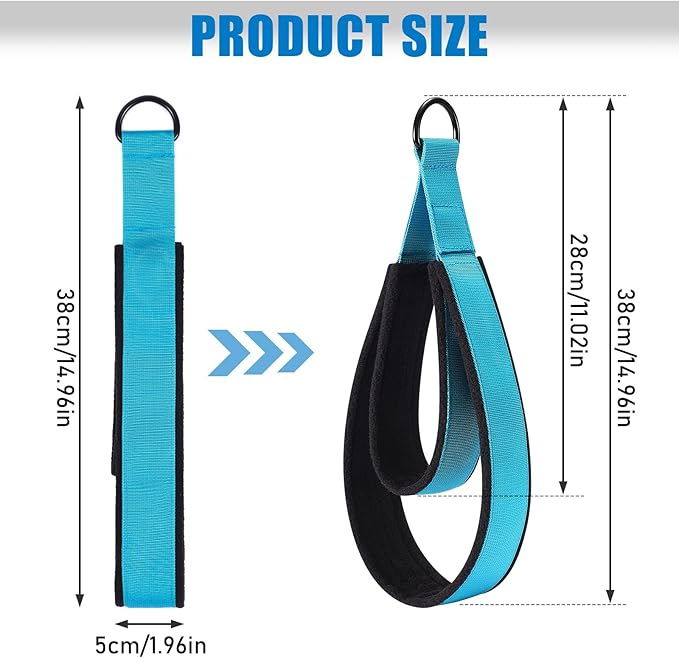 TOBWOLF Pilates Straps - Double Loop D-Ring Straps for Reformer, Padded, Home Gym Workout-FlexoryFit