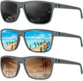 KALIYADI Polarized Sunglasses for Men, Lightweight Sun Glasses with UV Protection for Driving Fishing Golf