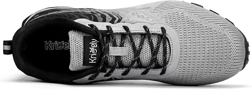 Kricely Men's Trail Running Shoes Fashion Walking Hiking Sneakers for Men Tennis Cross Training Shoe Outdoor Snearker Mens Casual Workout Footwear