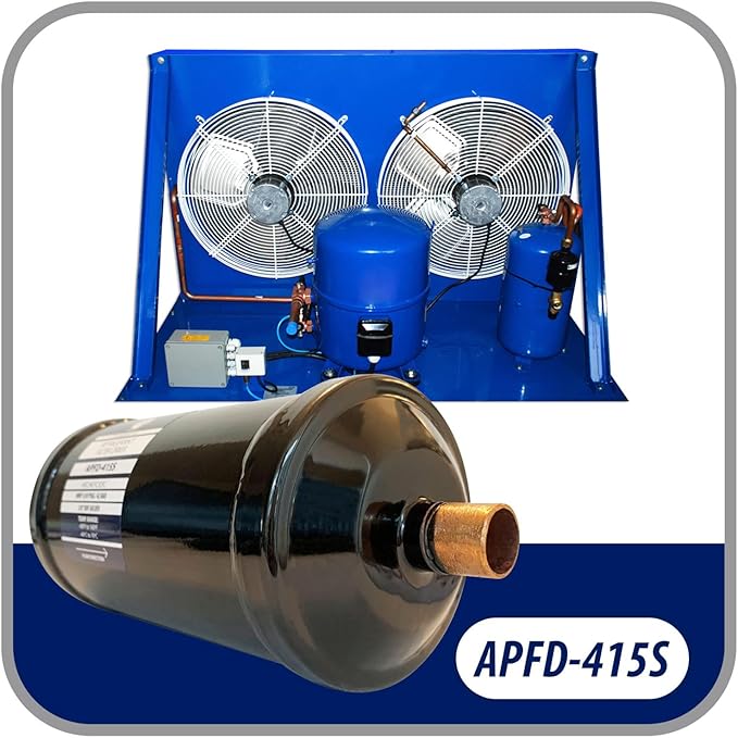 Appli Parts APFD-415S 5/8 in Liquid Line Refrigerant AC Filter Drier hvac Refrigeration 415S ODF Sweat Solder connection universal unidirectional 9-1/2 in long 3-3/4 in wide