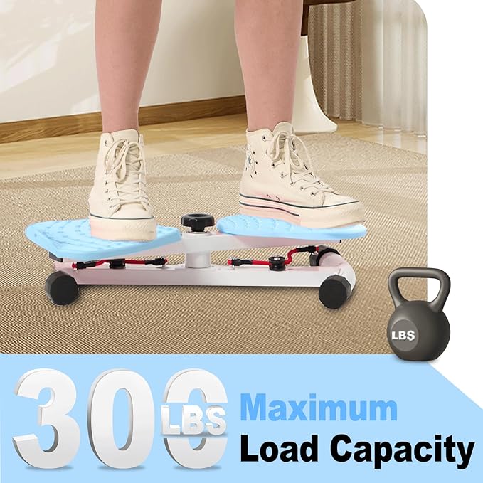 HOTSWEAT Waist Twister, Exercise Twist Boards Twisting Waist Machine for Women Belly Fat, Noiseless Ab Twister Machine with Resistance Bands, Waist Sculptor for Home Gym-FlexoryFit