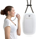 AirTamer A315W Advanced Rechargeable and Portable Air Negative Ion Generator | Proven Performance, White with Black Leather Travel Case