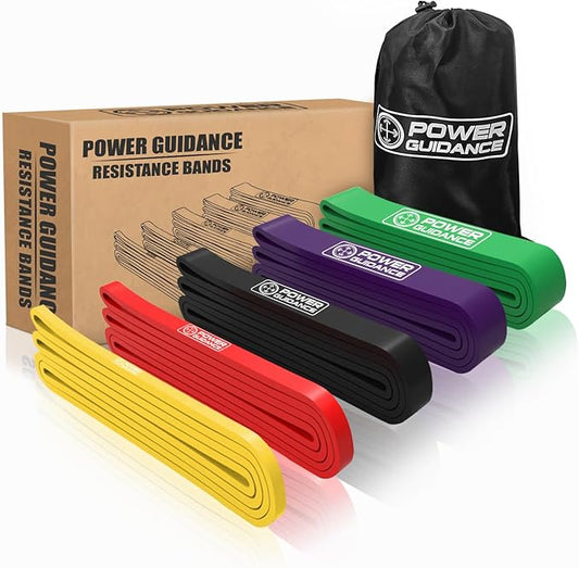 POWER GUIDANCE Pull Up Assist Bands - Stretch Resistance Band - Mobility Band - Powerlifting Bands - by Perfect for Body Stretching, Powerlifting, Resistance Training-FlexoryFit