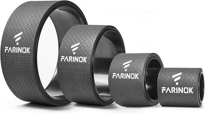 Yoga Wheel for Back Pain Relief, Back Roller Wheel with Extra Cushion, Wider & Thickest Foam, Stretches and Strengthens Core Muscles-FlexoryFit