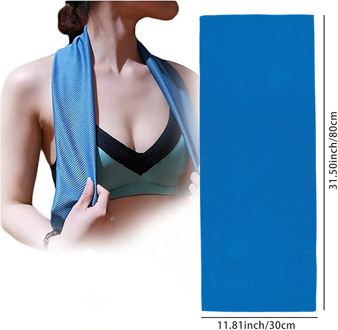 Ponpon 30pcs Cooling Towel Ice Towel Cooling Towels for Neck and Face Microfiber Cooling Towel for Gym, Travel, Yoga, Camping, Running, Outdoor Sport (10 Colors)-FlexoryFit