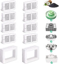 8 Pack Replacement Filters for 360° CupCake Ceramic Pet Fountain, GISOFIK Cat Water Fountain Filter, Triple Filtration Pet Fountain Filter, Ceramic Cat Fountain Filters with 2 Foam Sponges