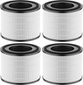 AP-S0610L Filter Replacement, Compatible with MOO-KA AP-S0610L Air Purifier, 3-in-1 H13 True HEPA Filter and Activated Carbon Filter (4Pack)