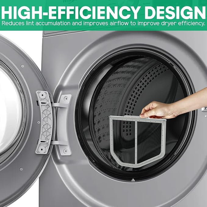 W10120998 Dryer Lint Trap Filter – Compatible with Whirlpool, Kenmore, Roper, Sears Models | a Great Replacement for AP3967919, PS1491676 | High-Performance Vent Lint Trap Filter