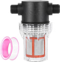 uxcell Pressure Washer Filter 1/2" NPT Female Thread, Inline Mesh Strainer Attachment, Outlet for Pipe Strainer, Stainless Steel Screen with Sealant Tape (Size:200 Mesh)