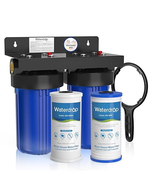 Waterdrop WHF21-PG 2-Stage Whole House Water Filter System, Highly Reduces Lead by Waterdrop