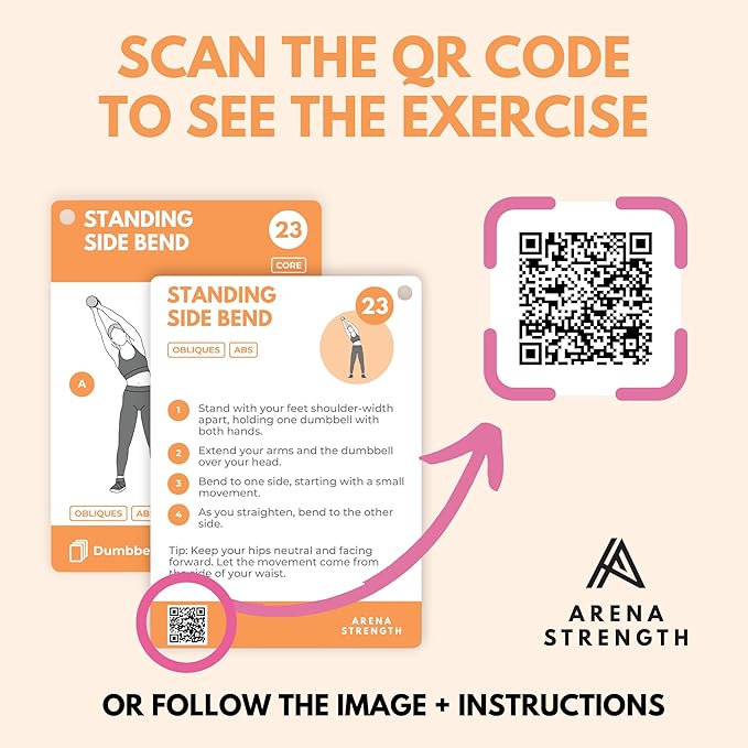 Arena Strength Workout Cards - Instructional Fitness Deck for Booty Band Workouts, Beginner Fitness Guide for Resistance Band Training Exercises at Home. Includes Workout Routines.-FlexoryFit