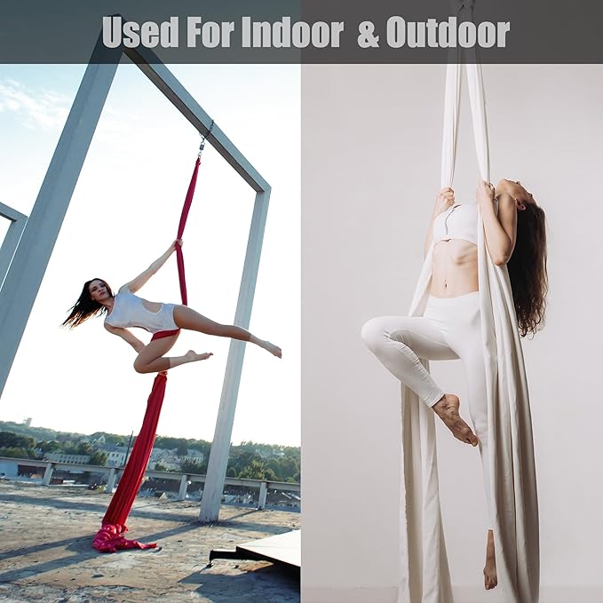 Aerial Silks 11 Yards Aerial Silks For Home Aerial Yoga Swing Aerial Yoga Hammock Swing Aerial Silk For Gymnastics-FlexoryFit