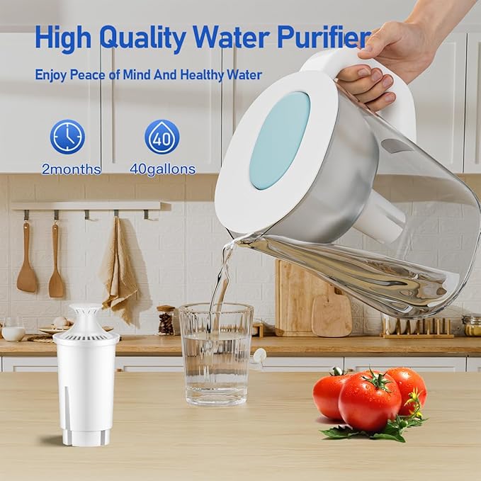 Replacement for Brita Water Filter, Replacement for Brita Water Pitchers and Dispensers, Classic OB03, Mavea 107007, 35557, NSF Certified Water Filter, 3 Pack