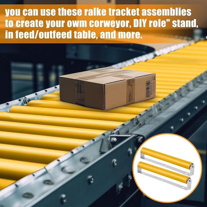 Therwen Boat Trailer Roller with Bracket Set Conveyor Rollers 1.5" Diameter Kayak Roller Metal Roller with Bracket for Transporting Raft Industrial Use-FlexoryFit