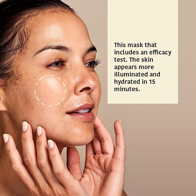 IROHA NATURE Face Masks - Packs for Better Skin (Pack of 5, Brightening & Hydrating Face Mask with Pure Vitamin C and Hyaluronic Acid)-FlexoryFit