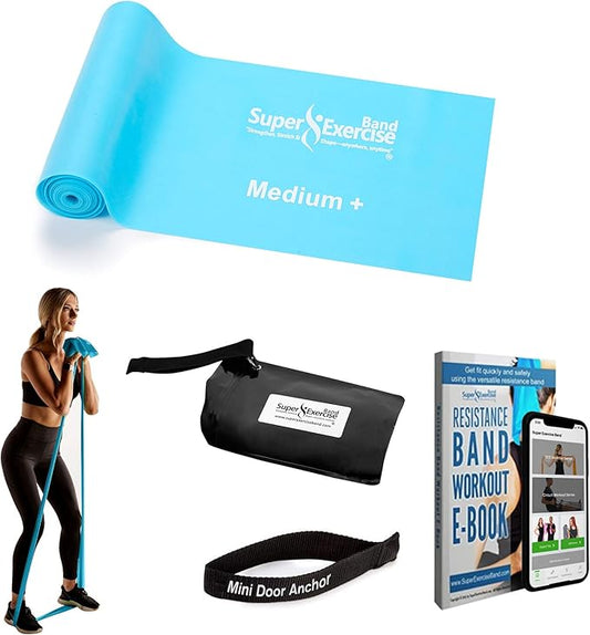7Ft Long Resistance Bands for Stretching - Resistance Bands Set with Door Anchor - Exercise Bands Including Carry Pouch, E-Book & App - Latex-Free Workout Bands-FlexoryFit
