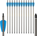 Crossbow Bolts 15 Inch Archery Carbon Crossbow Arrows with Moon Nocks Hunting Archery Arrows（12pcs