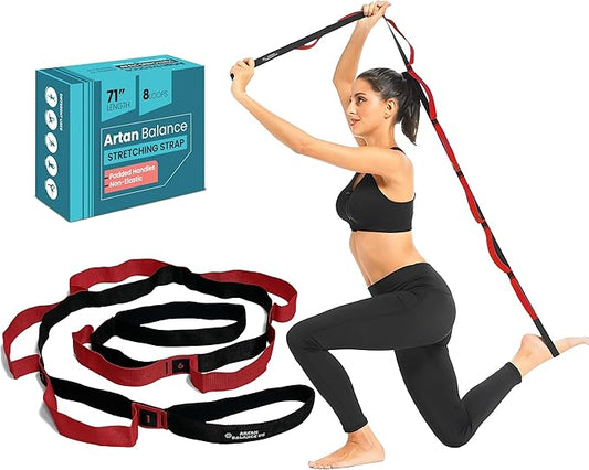 Stretching Straps for Flexibility, Balance, and Leg Stretching – Multiple Styles for Yoga, Ballet, Dance, Gymnastics & Physical Therapy-FlexoryFit