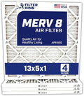 Filter King 13x5x1 Air Filter | 4-PACK | MERV 8 HVAC Pleated A/C Furnace Filters | MADE IN USA | Actual Size: 13 x 5 x .75"
