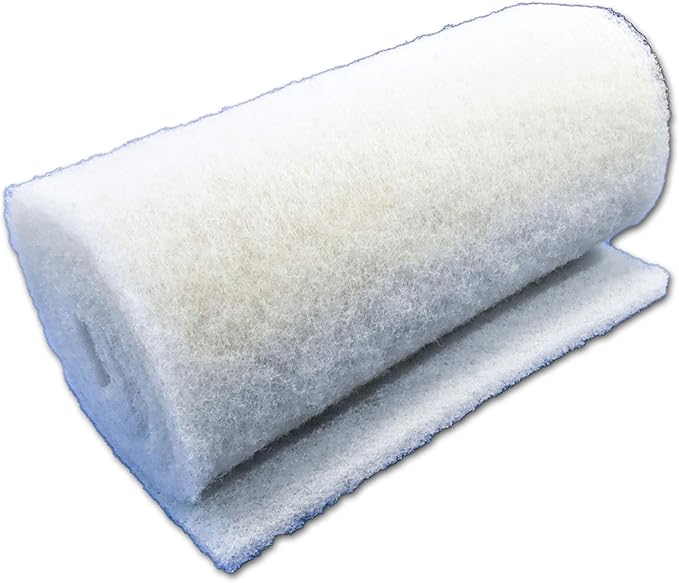 Beige Coarse Filter Media, 1.25" Thick, 16" x 56" Roll, Perfect for Aquariums, Ponds or Water Gardens, Made in USA