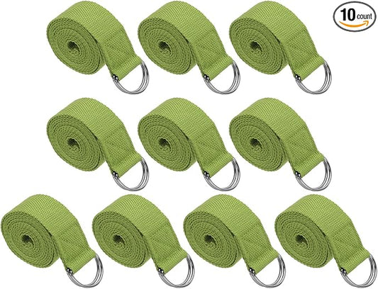 PATIKIL Yoga Strap for Stretching, Cotton Yoga Belt with Adjustable Metal D-Ring Buckle Stretch Band for Fitness Pilates-FlexoryFit