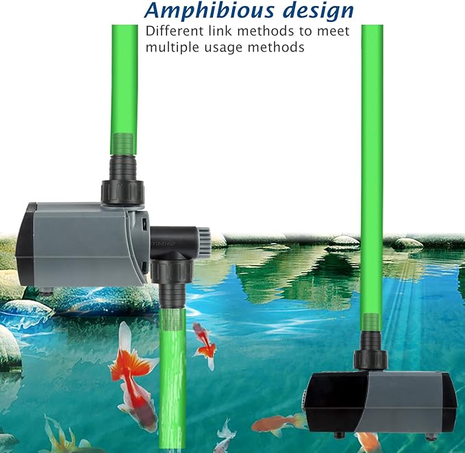 WaterRebirth (HSUP3000F) Submersible Water Pump With Fountain Jets - Pond Pump - Submersible Pump - Water Fountain Pump - Aquarium Pump