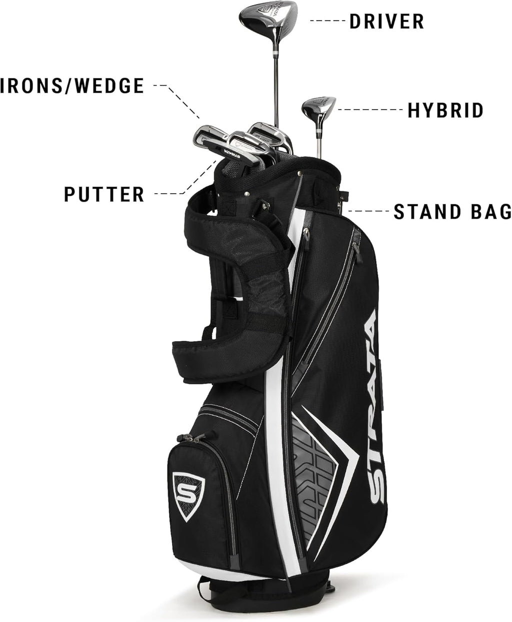 Callaway Golf Men's Strata Intro Complete 9 Piece Set (Regular Flex, Right Hand, Steel), Gray