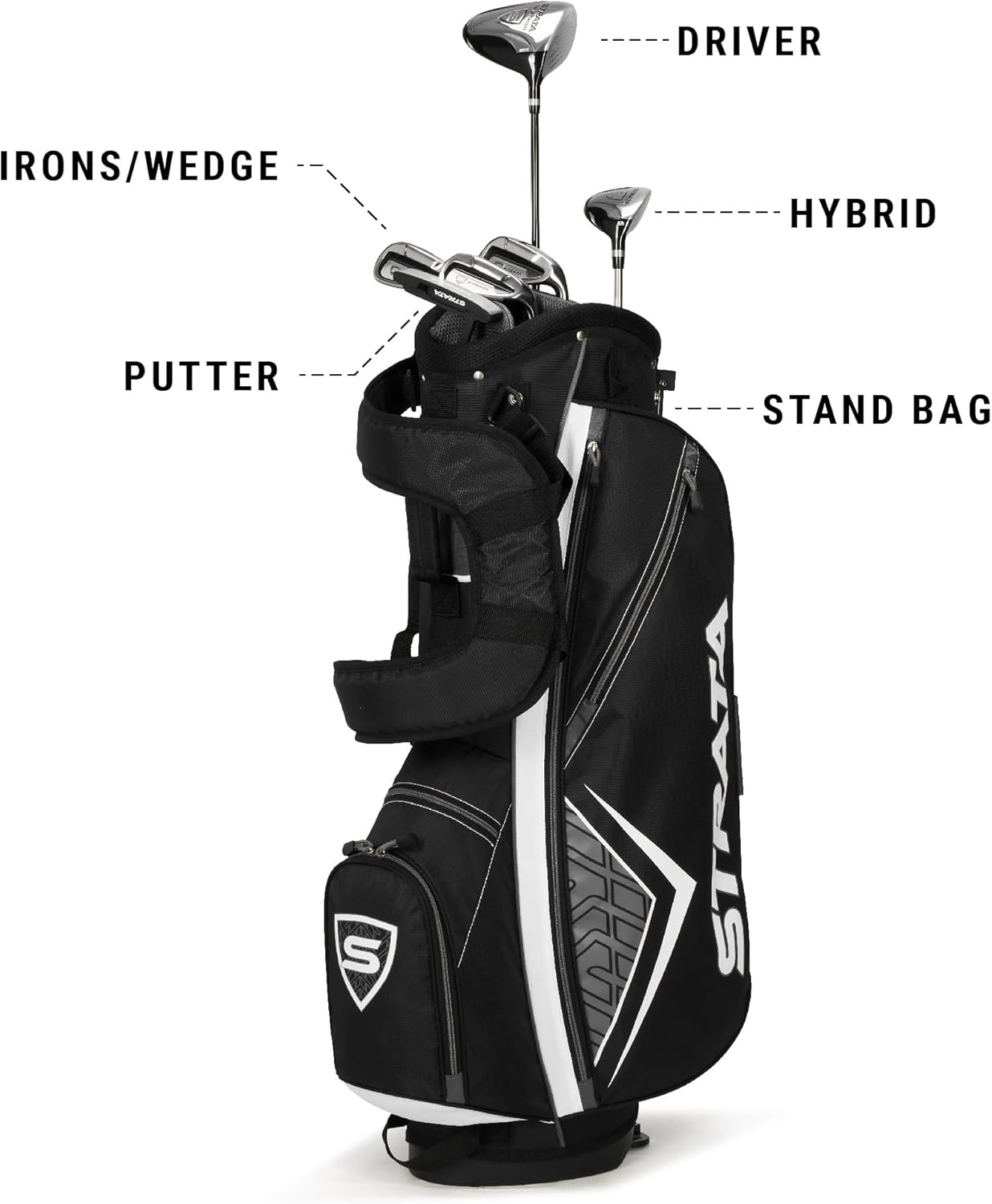 Callaway Golf Men's Strata Intro Complete 9 Piece Set (Regular Flex, Right Hand, Steel), Gray